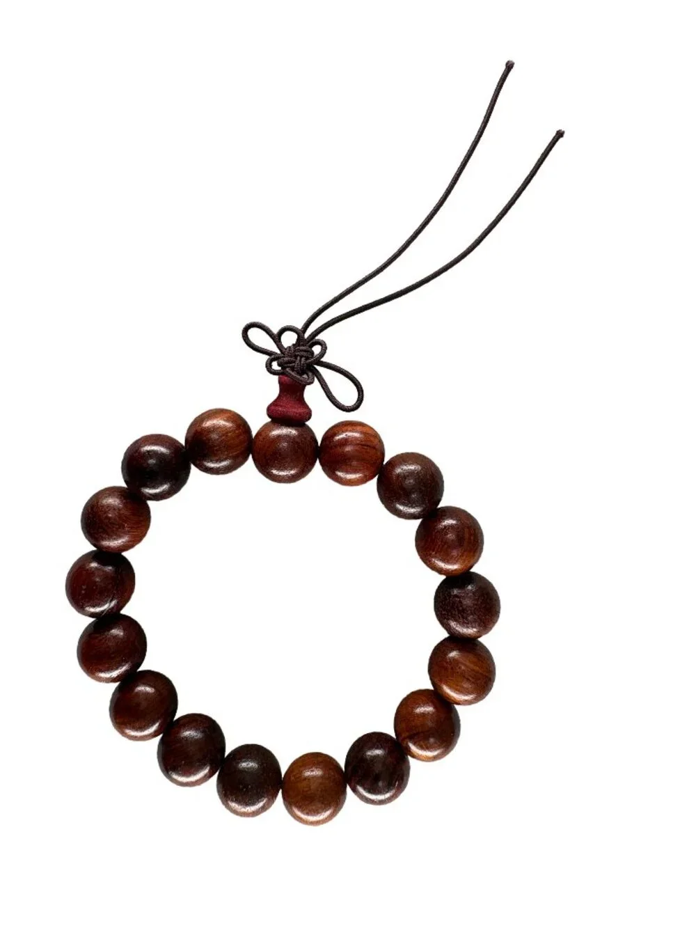 Natural Rosewood 12mmx17 Beads Bracelet Sissoo Wood Prayer Mala 16.3g